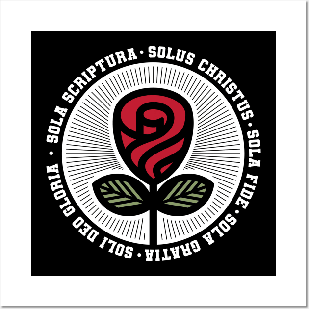 Luther's Rose. The Five Solas of the Reformation. Wall Art by Reformer